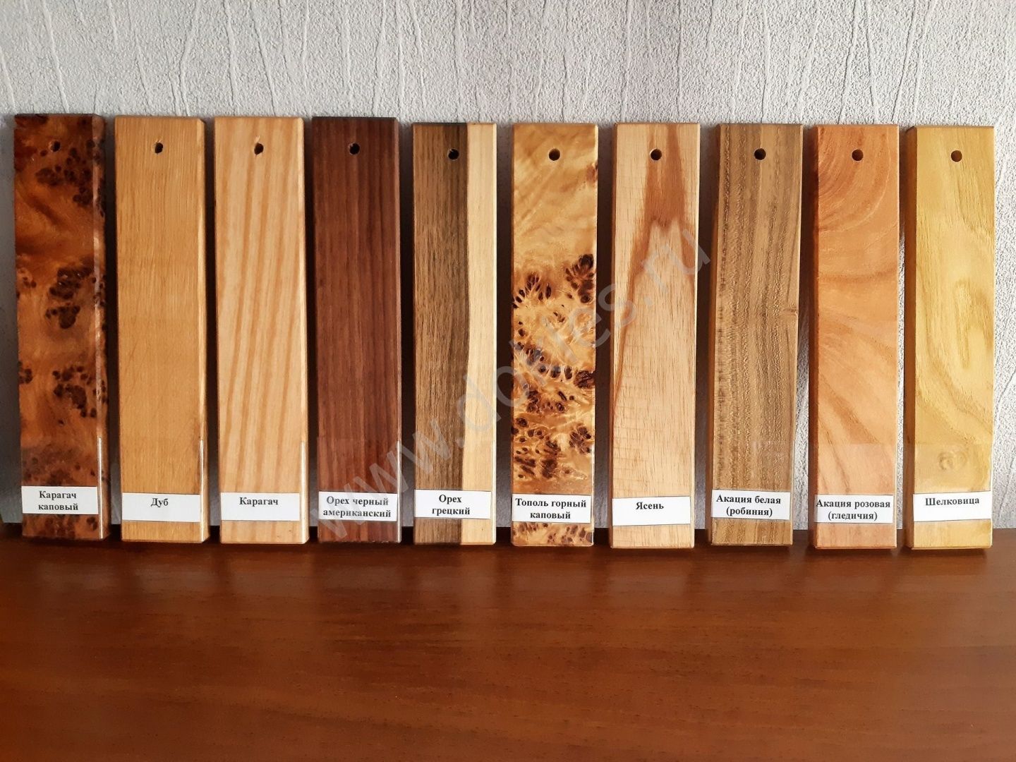 Образцы разных пород дерева 10*40*200 мм купить в Краснодаре, цена в интернет-магазине